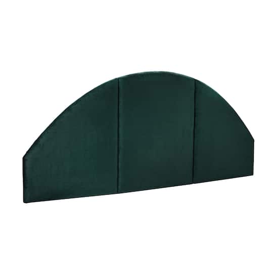 Hello Honey® NoSom 5ft. Queen Sized Emerald Green Upholstered Velvet Panel Arched Headboard